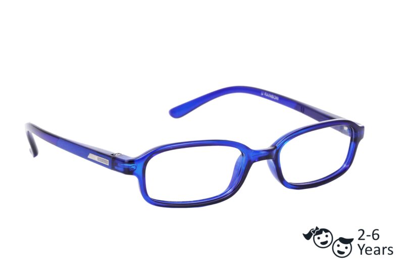 Blue Full Rim Oval Kids Computer Glasses