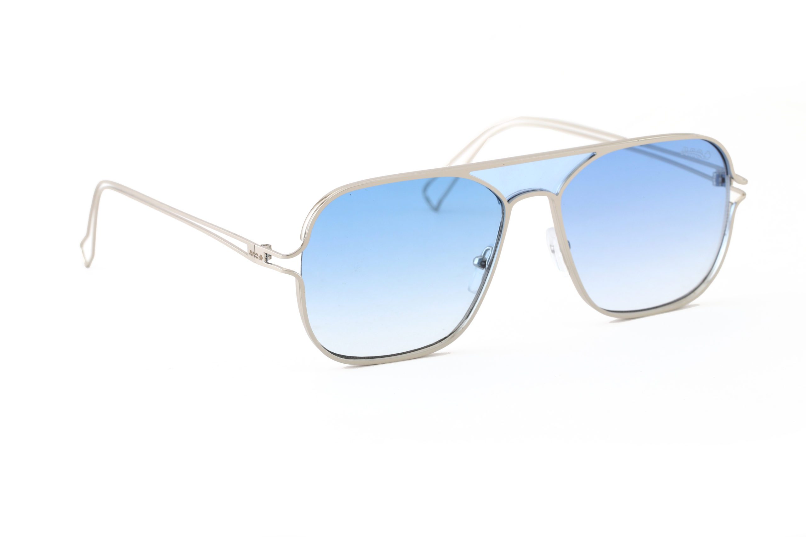 Silver Full Rim Rectangle Sunglasses