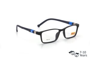 Black Full Rim Rectangle Kids Eyeglasses