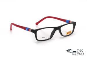 Black Full Rim Rectangle Kids Eyeglasses