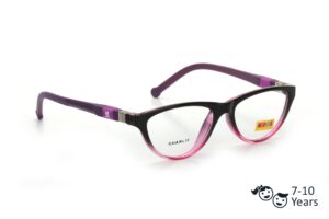 Black Pink Full Rim Cat Eye Kids Eyeglasses
