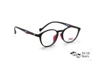 Black Full Rim Round Kids Eyeglasses