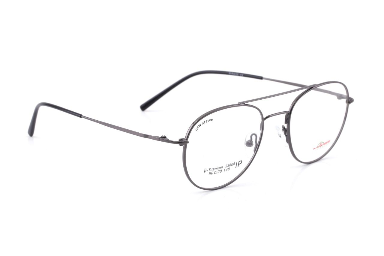 Gunmetal Full Rim Round Eyeglasses