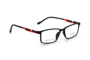 Transparent Black Full Rim Rectangle Eyeglasses