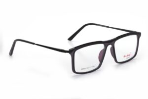 Transparent Black Full Rim Rectangle Eyeglasses