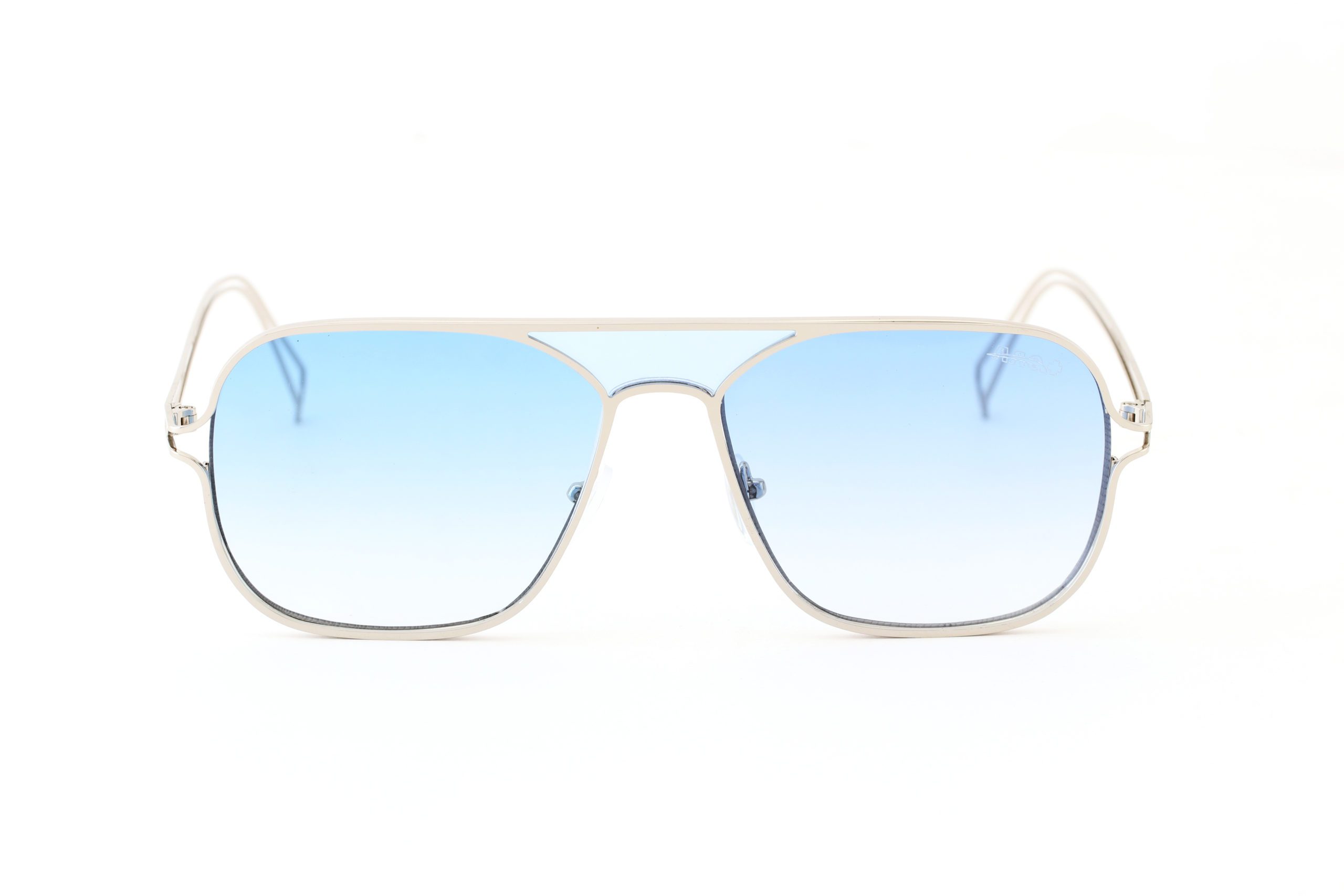 Silver Full Rim Rectangle Sunglasses