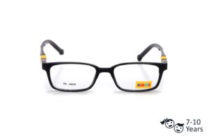 Black Full Rim Rectangle Kids Eyeglasses