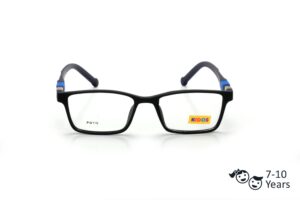 Black Full Rim Rectangle Kids Eyeglasses