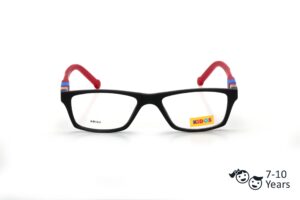 Black Full Rim Rectangle Kids Eyeglasses