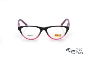 Black Pink Full Rim Cat Eye Kids Eyeglasses