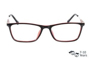 Black Full Rim Rectangle Kids Eyeglasses