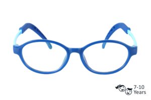 Blue Full Rim Oval Kids Eyeglasses