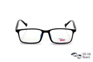 Black Full Rim Rectangle Kids Eyeglasses