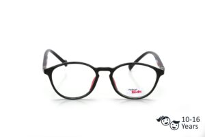 Black Full Rim Round Kids Eyeglasses