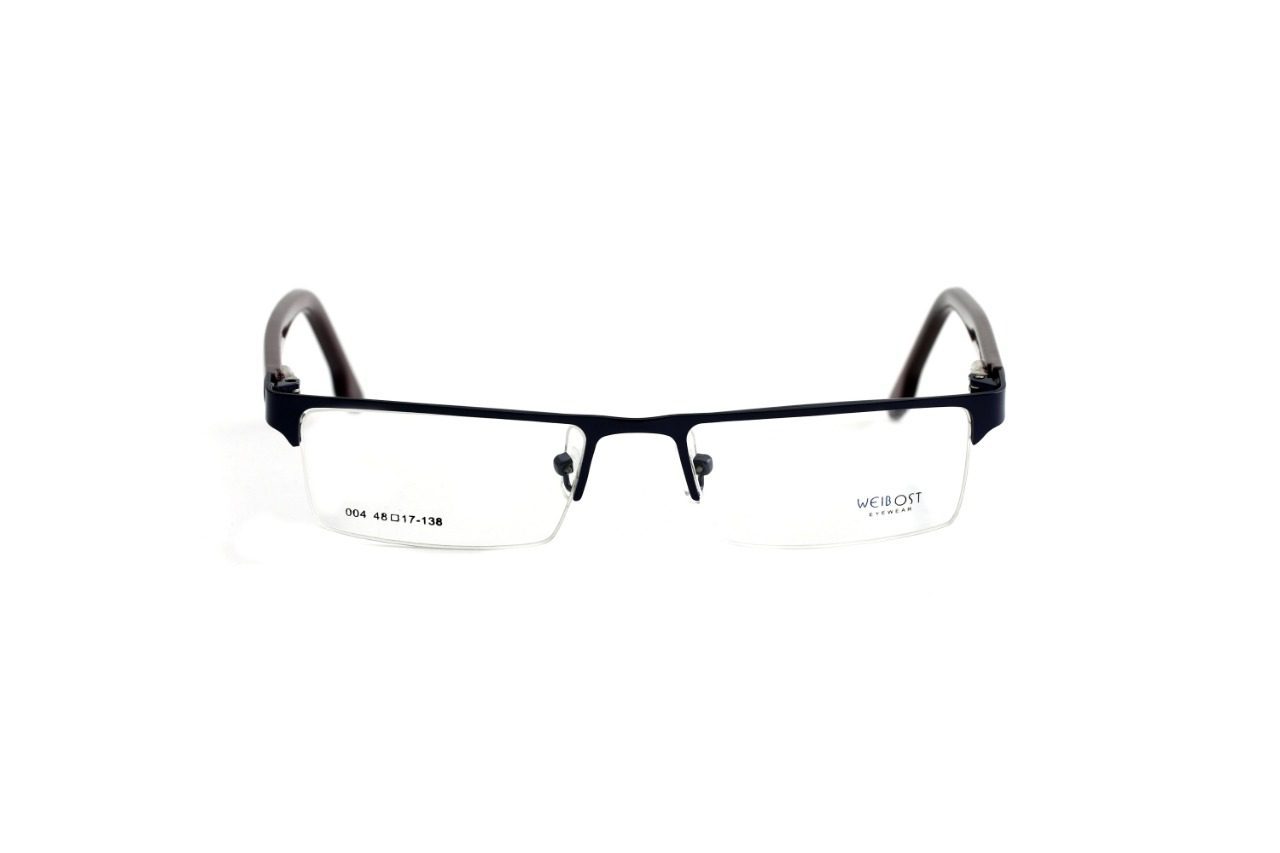 Purple Half Rim Rectangle Eyeglasses