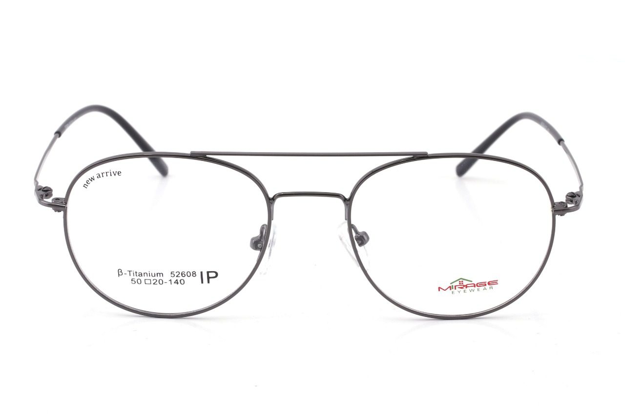 Gunmetal Full Rim Round Eyeglasses