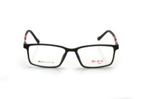 Transparent Black Full Rim Rectangle Eyeglasses