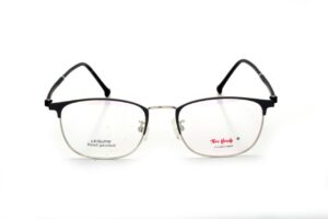 Silver Gray Brown Full Rim Club Master Eyeglasses