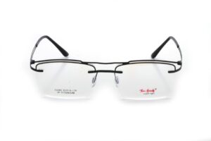 Black Half Rim Rectangle Eyeglasses