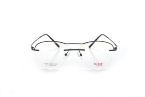 Black Half Rim Aviator Eyeglasses