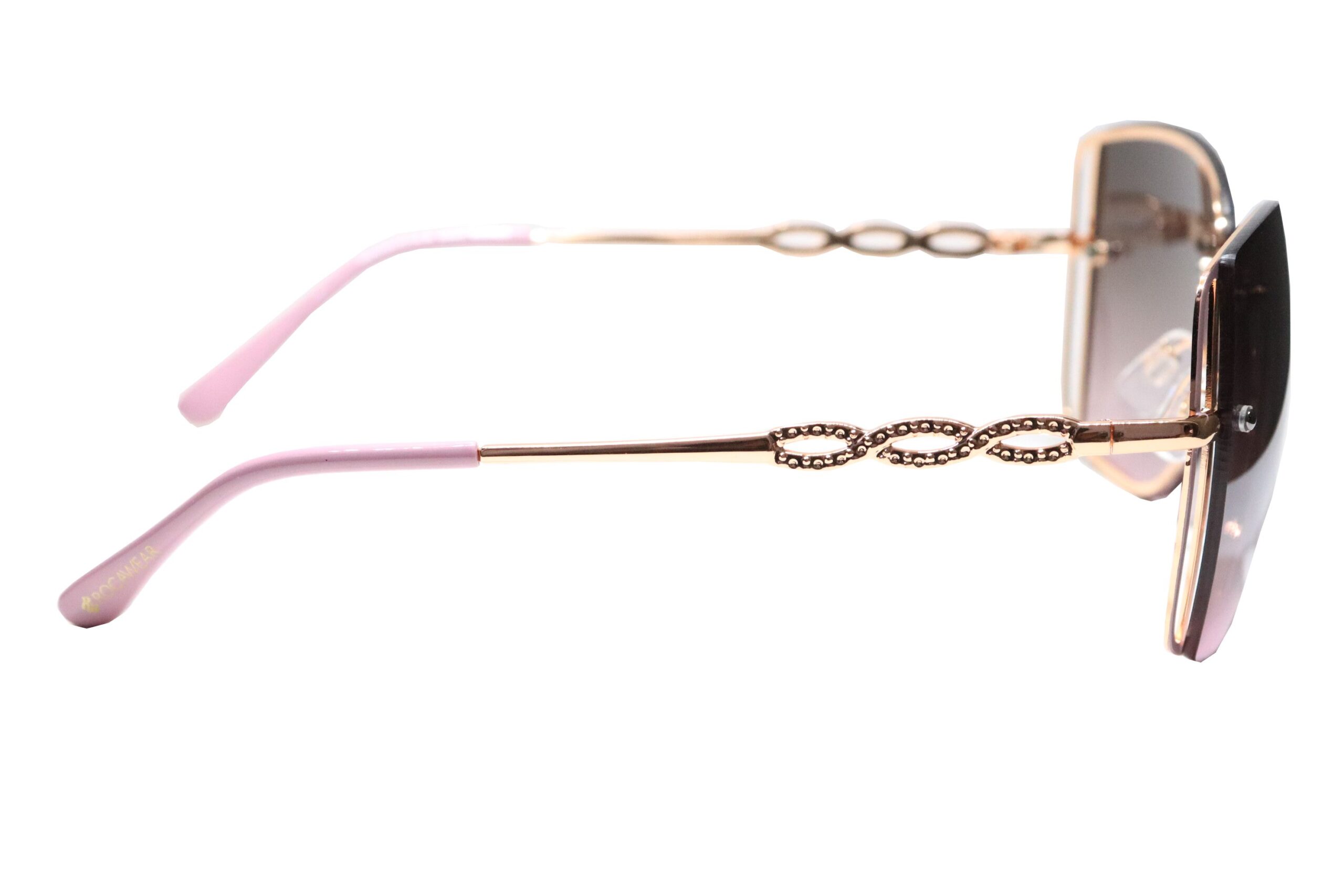 Gold Rimless Butterfly Sunglasses