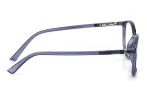 Black Grey Full Rim Round Eyeglasses