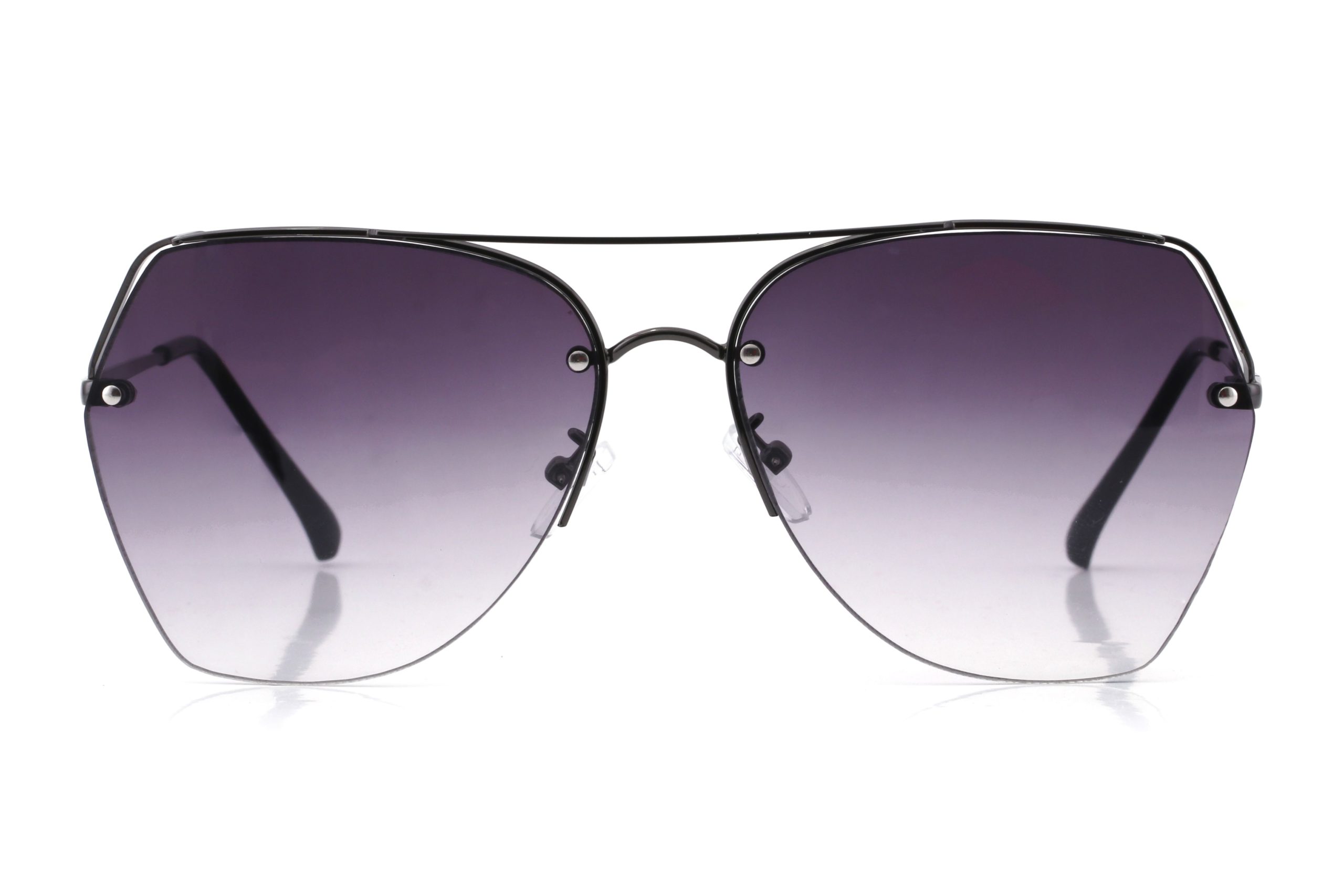 Buy Accessorize London Womens Purple Half Frame Aviator Sunglasses Online